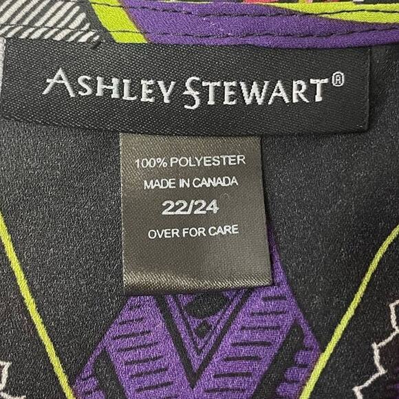 Ashley Stewart Plus Size 22/24 Polyester Lightweight Geometric Cardigan Coverup - Picture 5 of 6